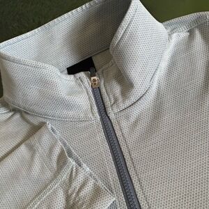 Dunning Golf 1/4 Quarter Zip Mens M Light Blue Performance Stretch Textured